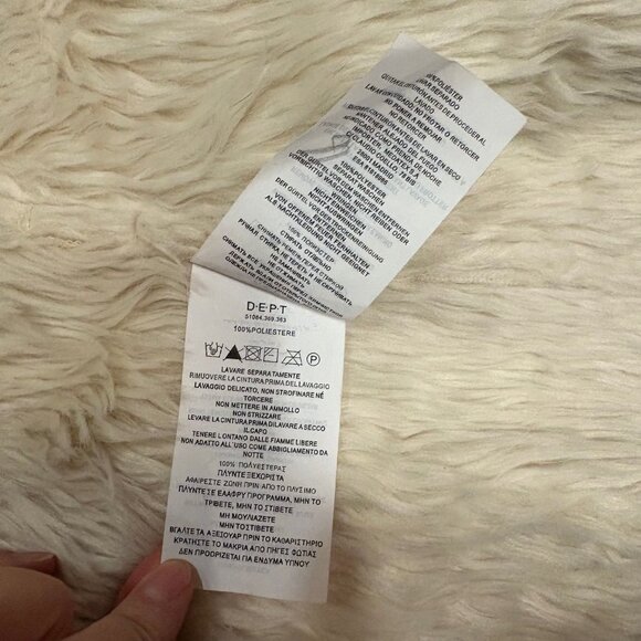 DEPT Boho Faux Fur Vest – Size Small | Tan Suede & Cream Sherpa Western Cowgirl - Picture 8 of 8